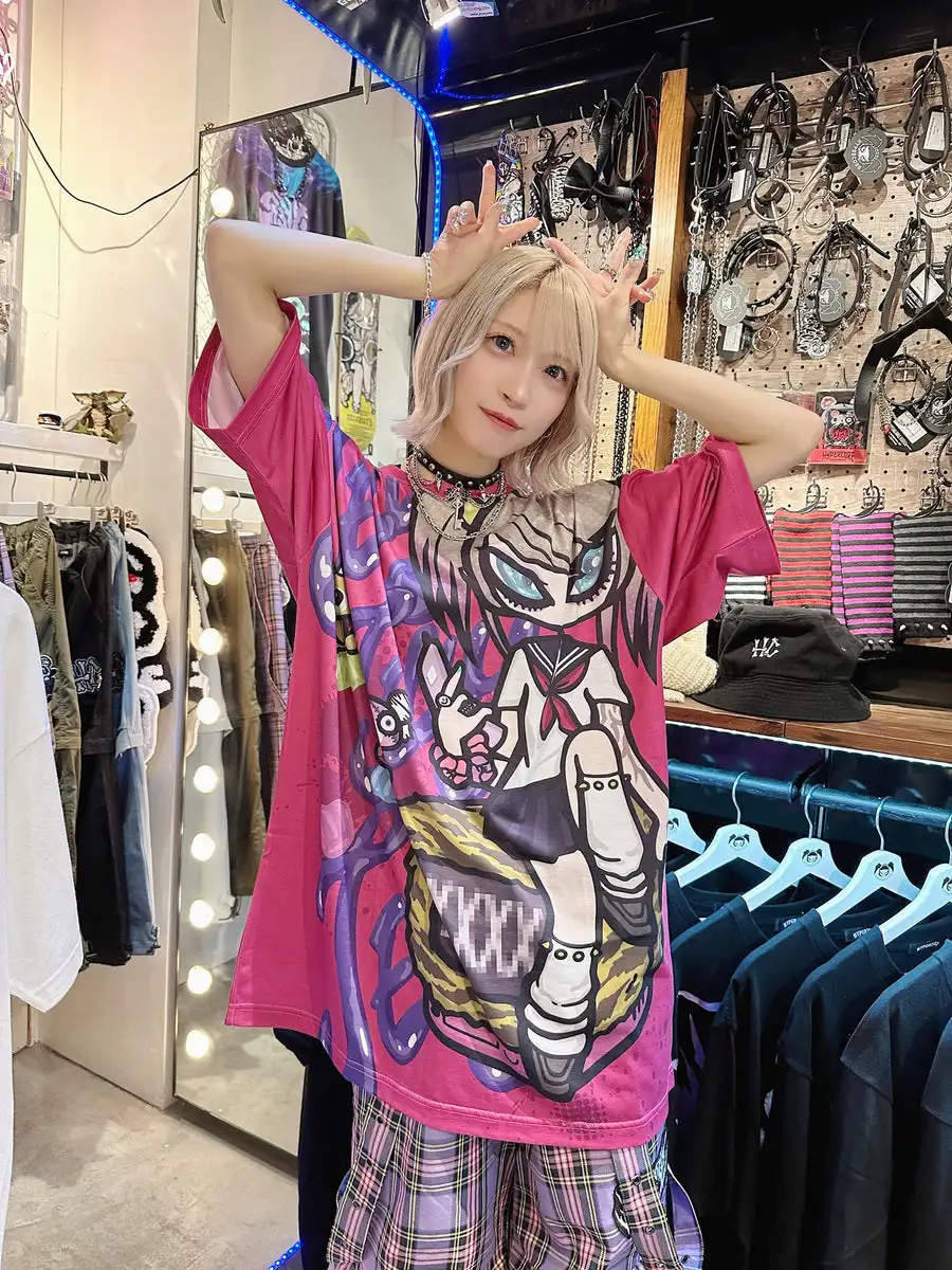 Новинка 2026: Летний топ в стиле Y2K Harajuku с коротким рукавом, в стиле готика и аниме, с контрастными цветами и граффити, для мужчин и женщин
Новинка 2026: Летний топ в стиле Y2K Harajuku с коротким рукавом, в стиле готика и аниме, с контрастными цветами и граффити, для мужчин и женщин