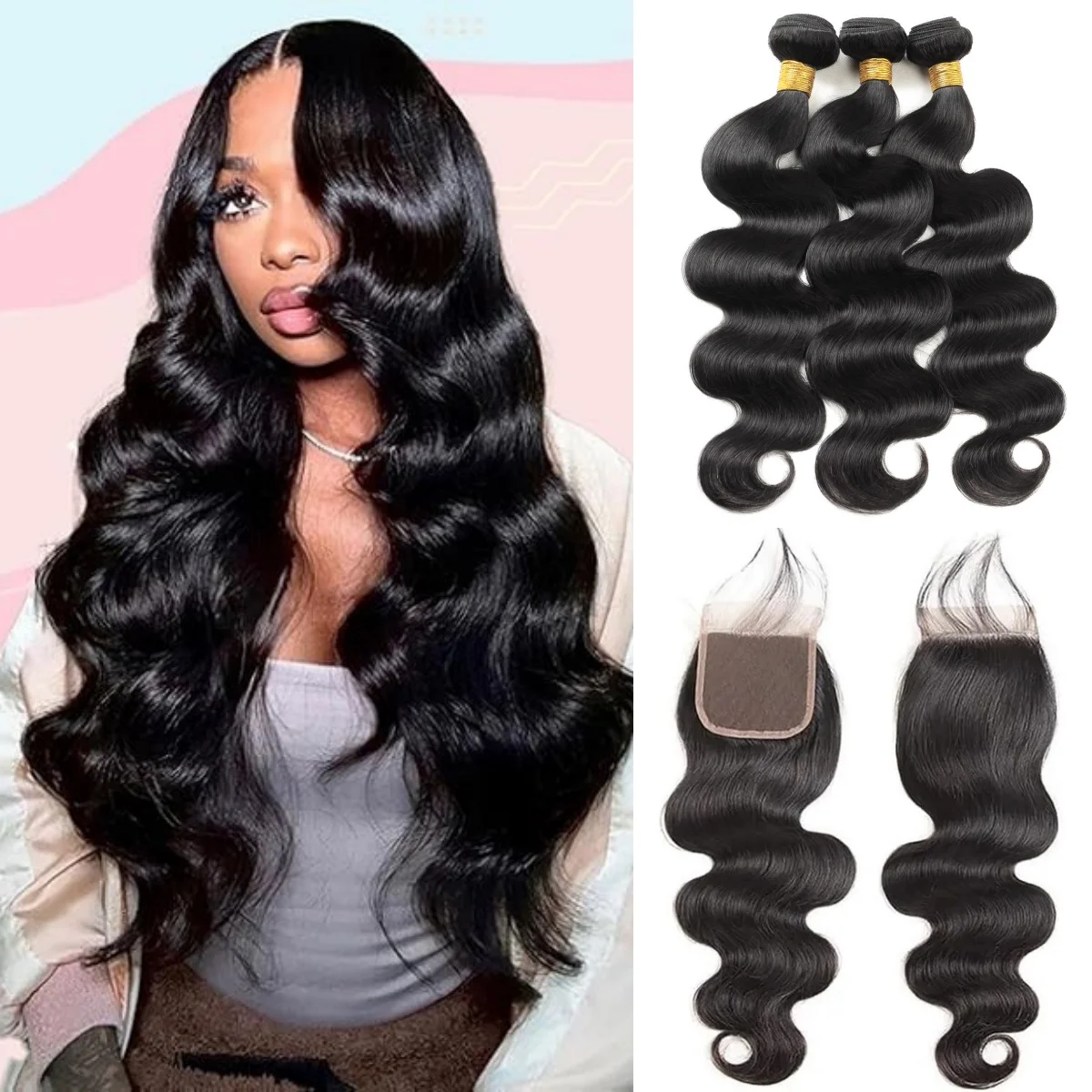 Queen Mary Body Wave Bundles With Closure Brazilian Hair Weave 3/4 Bundles With Closure Natural Human Hair Bundles With Closure
Queen Mary Body Wave Bundles With Closure Brazilian Hair Weave 3/4 Bundles With Closure Natural Human Hair Bundles With Closure