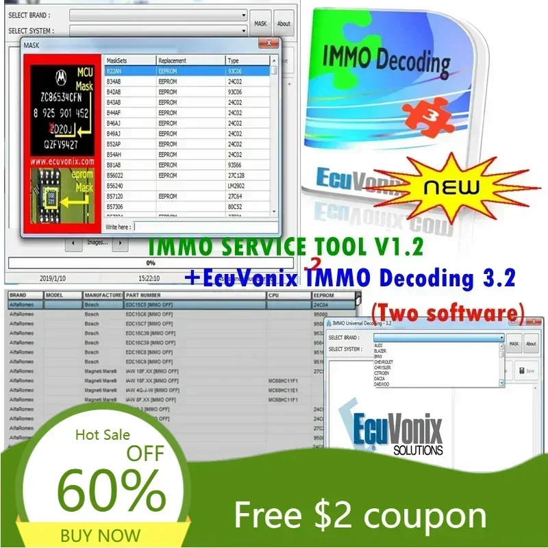 IMMO Universal Decoding 3.2 с бесплатным кейгеном Инструмент обслуживания IMMO V1.2 Обе автомобильное диагностическое программное обеспечение EcuVonix 3.2 Необмеженание трещины
IMMO Universal Decoding 3.2 с бесплатным кейгеном Инструмент обслуживания IMMO V1.2 Обе автомобильное диагностическое программное обеспечение EcuVonix 3.2 Необмеженание трещины