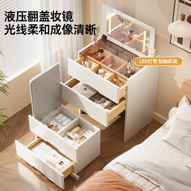 Solid wood dresser small apartment bedroom modern simple makeup table mini flip bedside chest
Solid wood dresser small apartment bedroom modern simple makeup table mini flip bedside chest