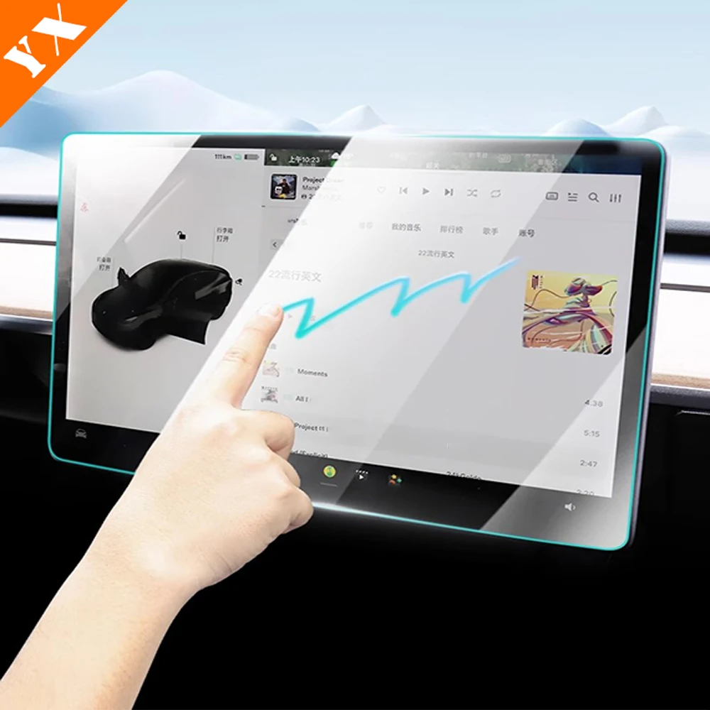 Car Central Console Tempered Glass Touch Screen Protective Film Garnish Cover For Tesla Model Y 2021-2023
Car Central Console Tempered Glass Touch Screen Protective Film Garnish Cover For Tesla Model Y 2021-2023