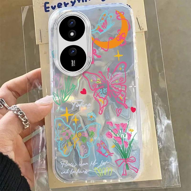 Laser Butterfly Floral Case For Honor X8B X7A X7 X7B X6B X6A Girl Trendy Water Ripple Love Heart Star Glitte Phone Cover Cases
Laser Butterfly Floral Case For Honor X8B X7A X7 X7B X6B X6A Girl Trendy Water Ripple Love Heart Star Glitte Phone Cover Cases