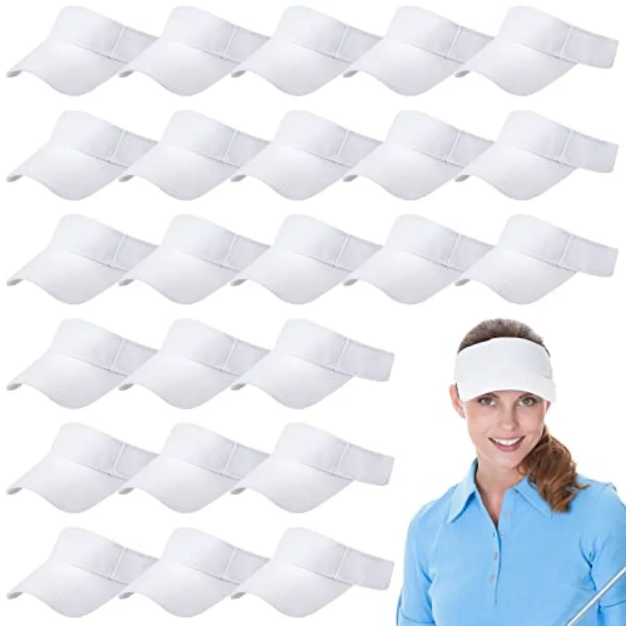 24 Pieces Visors Bulk for Women Men Adjustable Sun Visor Hats UV Protection Sport Visors
24 Pieces Visors Bulk for Women Men Adjustable Sun Visor Hats UV Protection Sport Visors