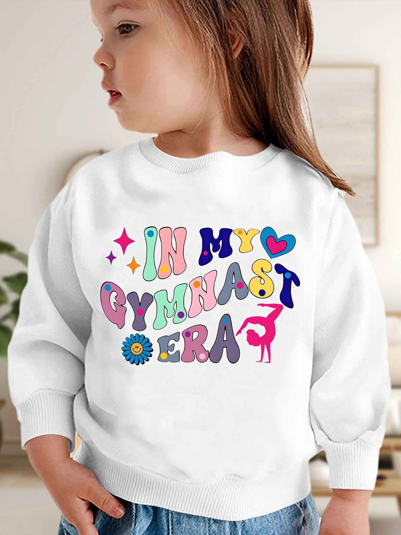 ' Pink "In My Gymnast Era" Gymnastics Sweatshirt - Cute Gymnast Silhouettes & Bars Routine Design, Long Sleeve Round Neck Top
' Pink "In My Gymnast Era" Gymnastics Sweatshirt - Cute Gymnast Silhouettes & Bars Routine Design, Long Sleeve Round Neck Top