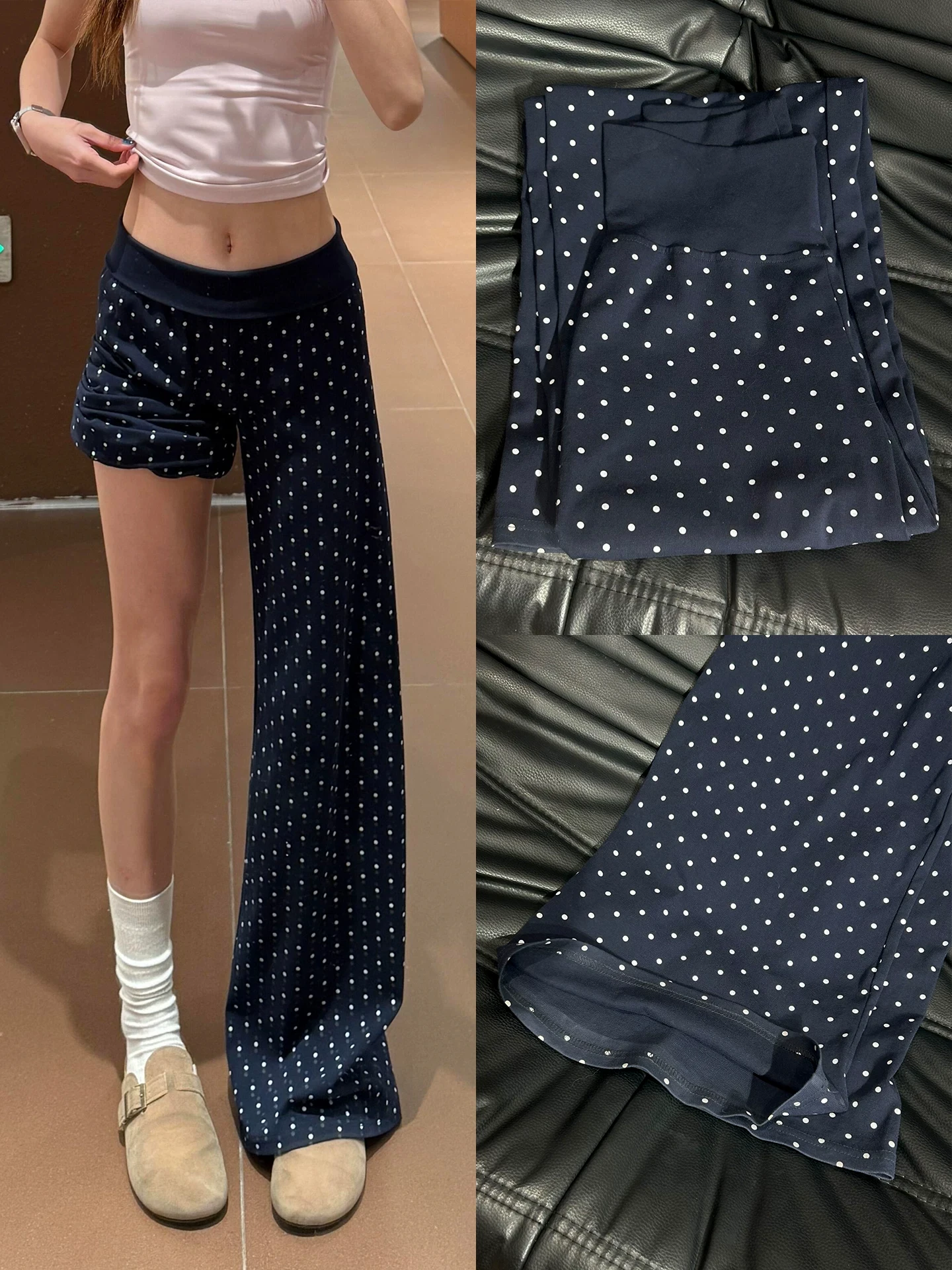 Summer Thin High Waist Slimming Dots Micro Flared Pants Casual Fitness Yoga Sweatpants Women's Comfortable Breathable Sportswear
Summer Thin High Waist Slimming Dots Micro Flared Pants Casual Fitness Yoga Sweatpants Women's Comfortable Breathable Sportswear