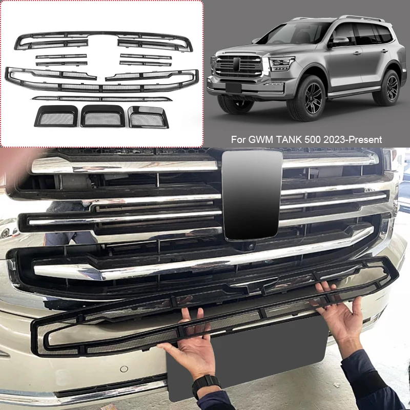 ABS Car Modify Front Buckle Insect Proof Net For GWM TANK 500 2023-2026 Auto Front Bumper Center Intake Grille Cover Accessory
ABS Car Modify Front Buckle Insect Proof Net For GWM TANK 500 2023-2026 Auto Front Bumper Center Intake Grille Cover Accessory