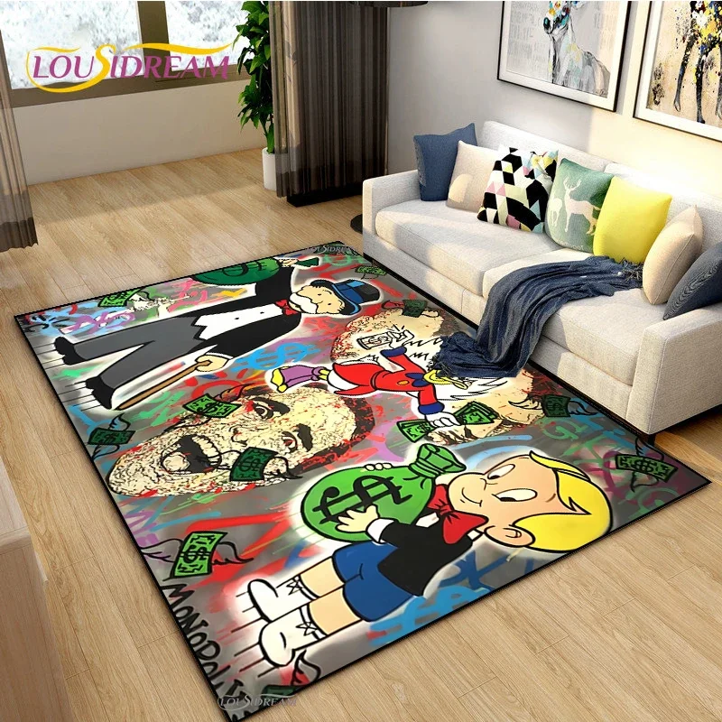 Funny Big Rich Man Monopoly Carpet for Living Room Bedroom decor Yoga Area Rug Kitchen Un-slip Floor Mat Alfombra Birthday gift
Funny Big Rich Man Monopoly Carpet for Living Room Bedroom decor Yoga Area Rug Kitchen Un-slip Floor Mat Alfombra Birthday gift