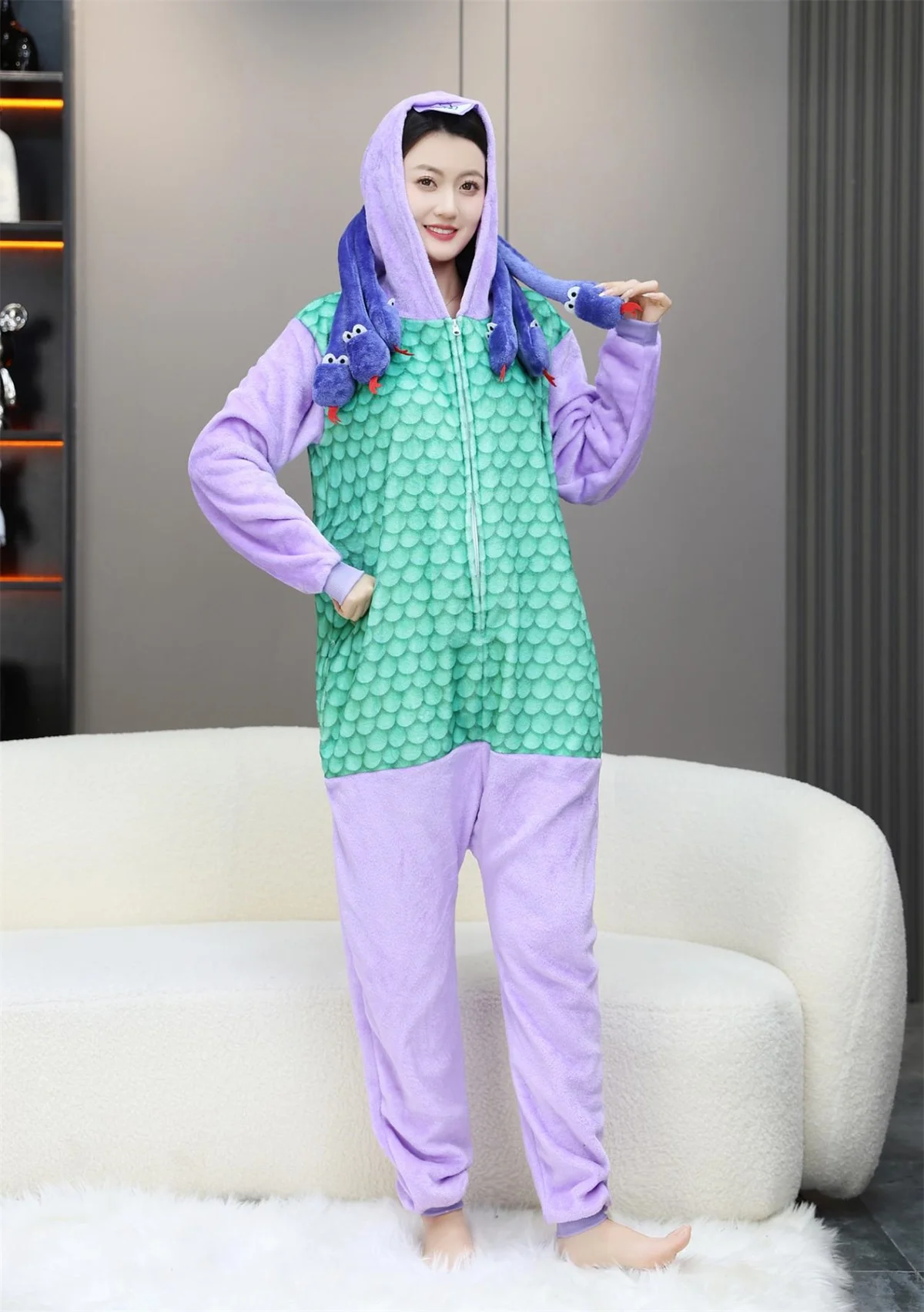 Christmas Purple Cyclops Fish Costumes Adult Cosplay Onesies Halloween Costumes Carnival Children Pajamas Kigurumi
Christmas Purple Cyclops Fish Costumes Adult Cosplay Onesies Halloween Costumes Carnival Children Pajamas Kigurumi