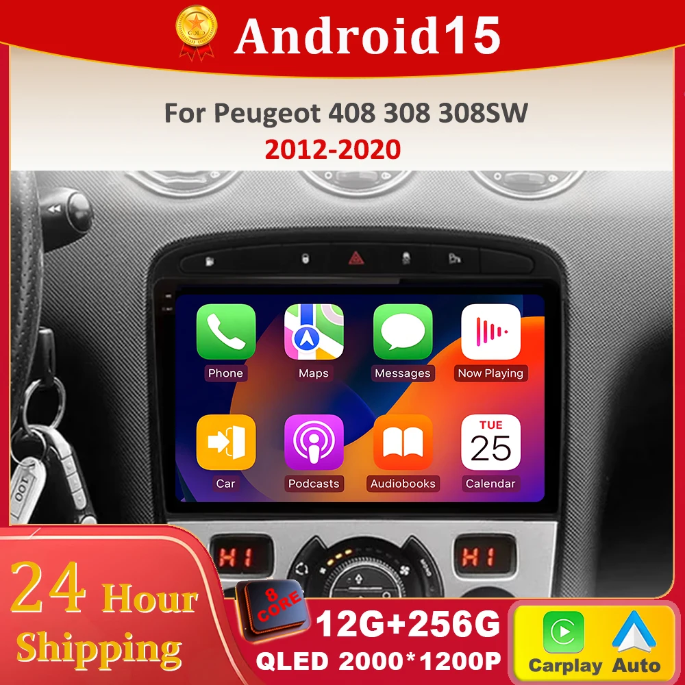 Android 15 For Peugeot 408 308 308SW 2012-2020 Multimedia Player Navigaion CarPlay Car Radio Multimedia WIFI 4G Stereo Head Unit
Android 15 For Peugeot 408 308 308SW 2012-2020 Multimedia Player Navigaion CarPlay Car Radio Multimedia WIFI 4G Stereo Head Unit