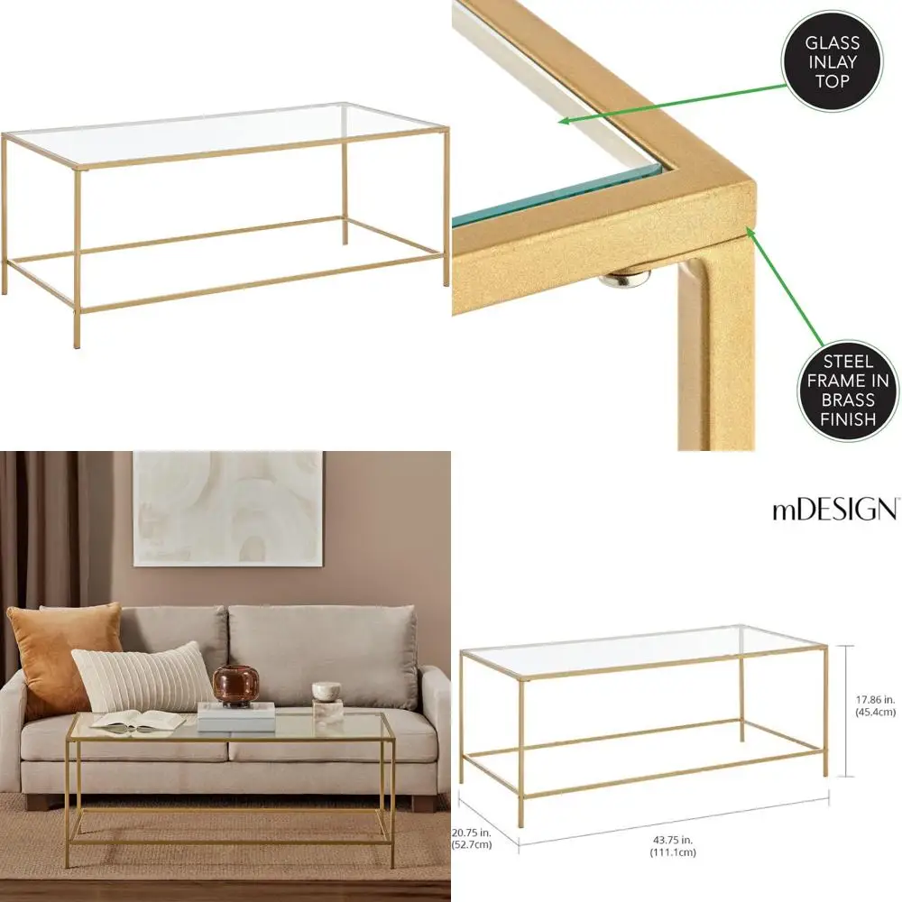 Large Rectangular Minimalist Glass Top Coffee Table with Geometric Metal Frame for Living Spaces and Basements
Large Rectangular Minimalist Glass Top Coffee Table with Geometric Metal Frame for Living Spaces and Basements