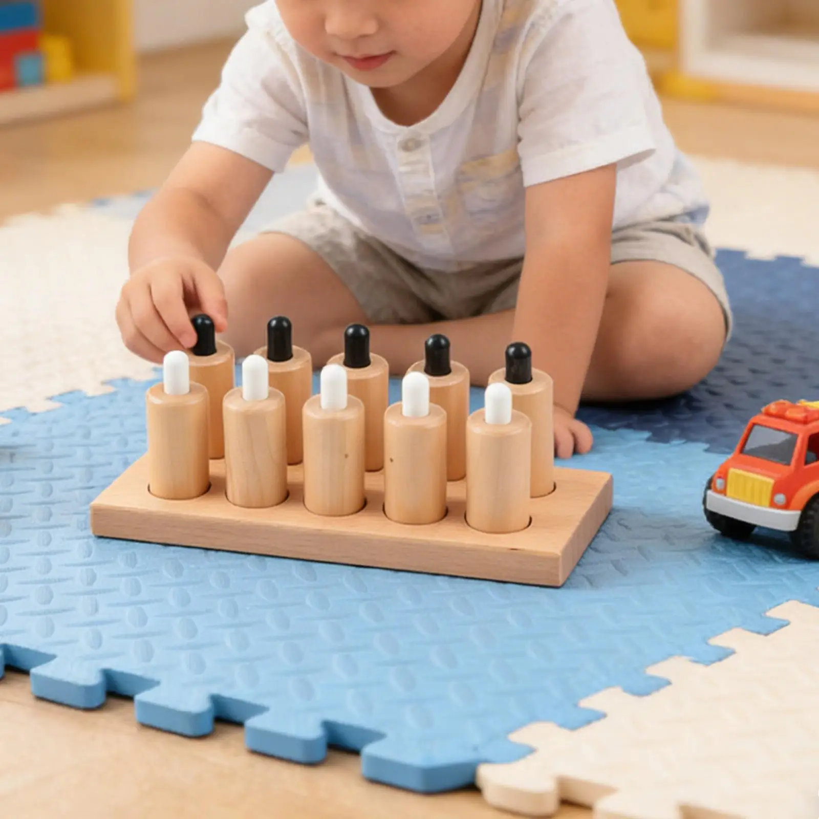 Kids Development Sensory Toys Birthday Gifts Learning Toy Matching Game Knobbed Cylinder Socket for Preschool Aged 3-6 Children
Kids Development Sensory Toys Birthday Gifts Learning Toy Matching Game Knobbed Cylinder Socket for Preschool Aged 3-6 Children