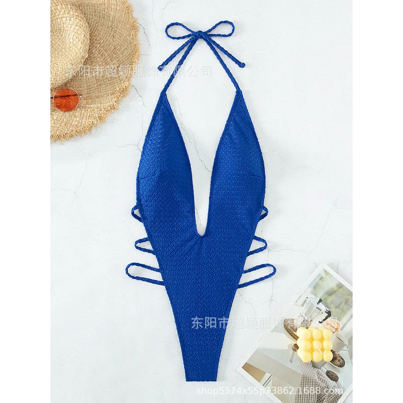 New Sexy Backless One-Piece Swimsuit Deep BacklessVBikini Summer Women's Swimsuit Halter Tie
New Sexy Backless One-Piece Swimsuit Deep BacklessVBikini Summer Women's Swimsuit Halter Tie