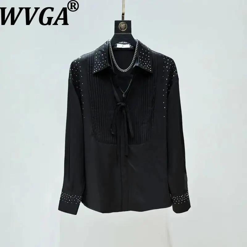 WVGA Spring Autumn New Men Diamond Long Sleeve Shirt French Style High-end Niche Chic Casual Tie Turn-Down Collar Top Ins W16603
WVGA Spring Autumn New Men Diamond Long Sleeve Shirt French Style High-end Niche Chic Casual Tie Turn-Down Collar Top Ins W16603