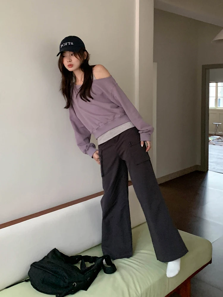 Женские брюки с высокой талией и прямыми штанинами, весенние, новые, повседневные, свободного кроя, длинные, модные
Женские брюки с высокой талией и прямыми штанинами, весенние, новые, повседневные, свободного кроя, длинные, модные