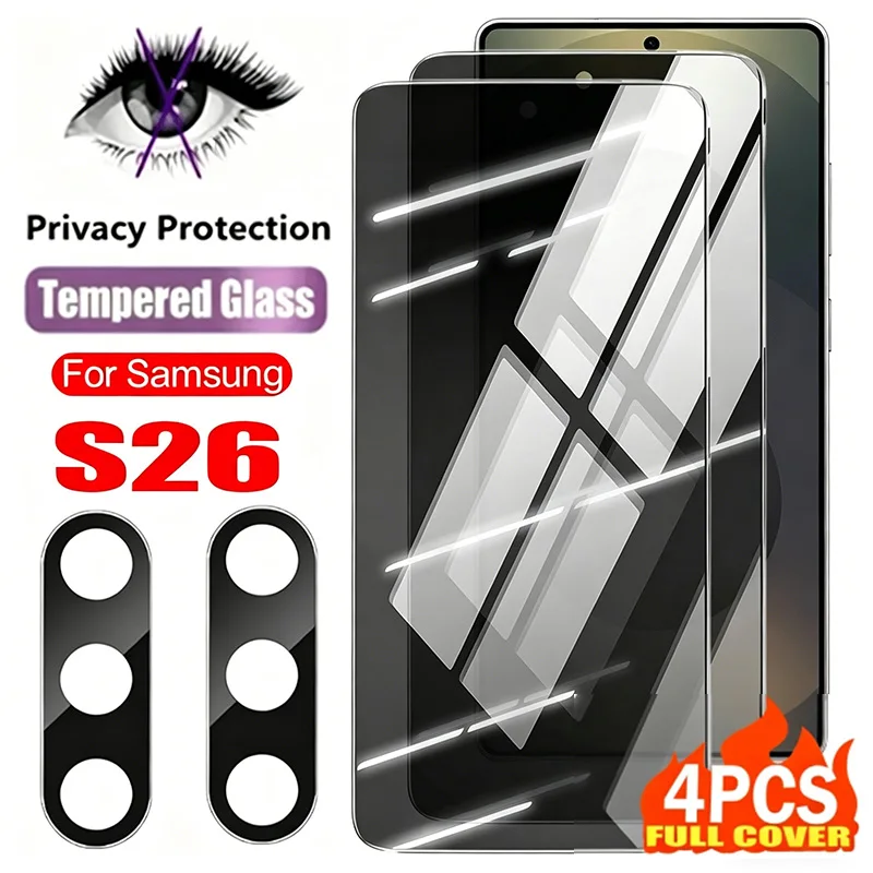 2+2Pack for Samsung Galaxy S26 S26 Utra/ S26 Edge /S26 Pro Premium Privacy Tempered Glass, Anti-Spy 9H Hardness, Bubble-Free
2+2Pack for Samsung Galaxy S26 S26 Utra/ S26 Edge /S26 Pro Premium Privacy Tempered Glass, Anti-Spy 9H Hardness, Bubble-Free