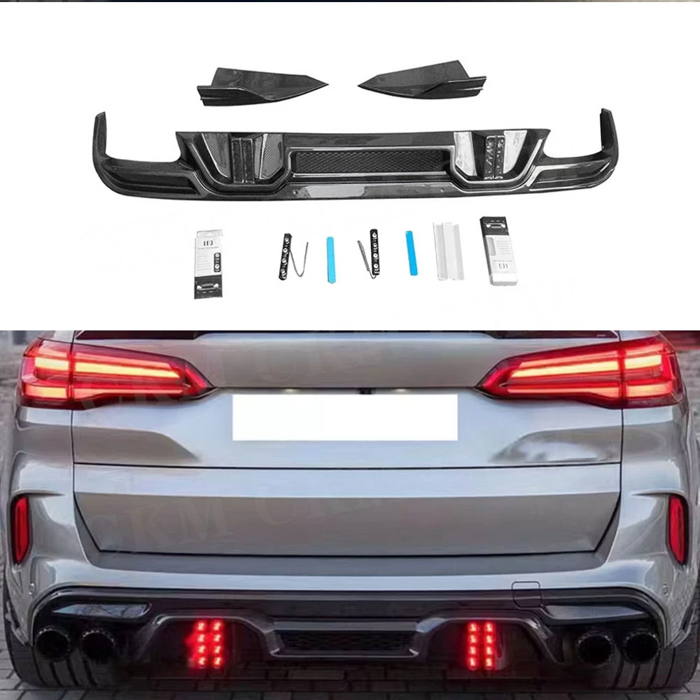 Carbon Fiber L Style Rear Bumper Diffuser Lip Splitters Rear Diffuser with Light Splitters for BMW F95 X5M F96 X6M 2020-2024 FRP
Carbon Fiber L Style Rear Bumper Diffuser Lip Splitters Rear Diffuser with Light Splitters for BMW F95 X5M F96 X6M 2020-2024 FRP