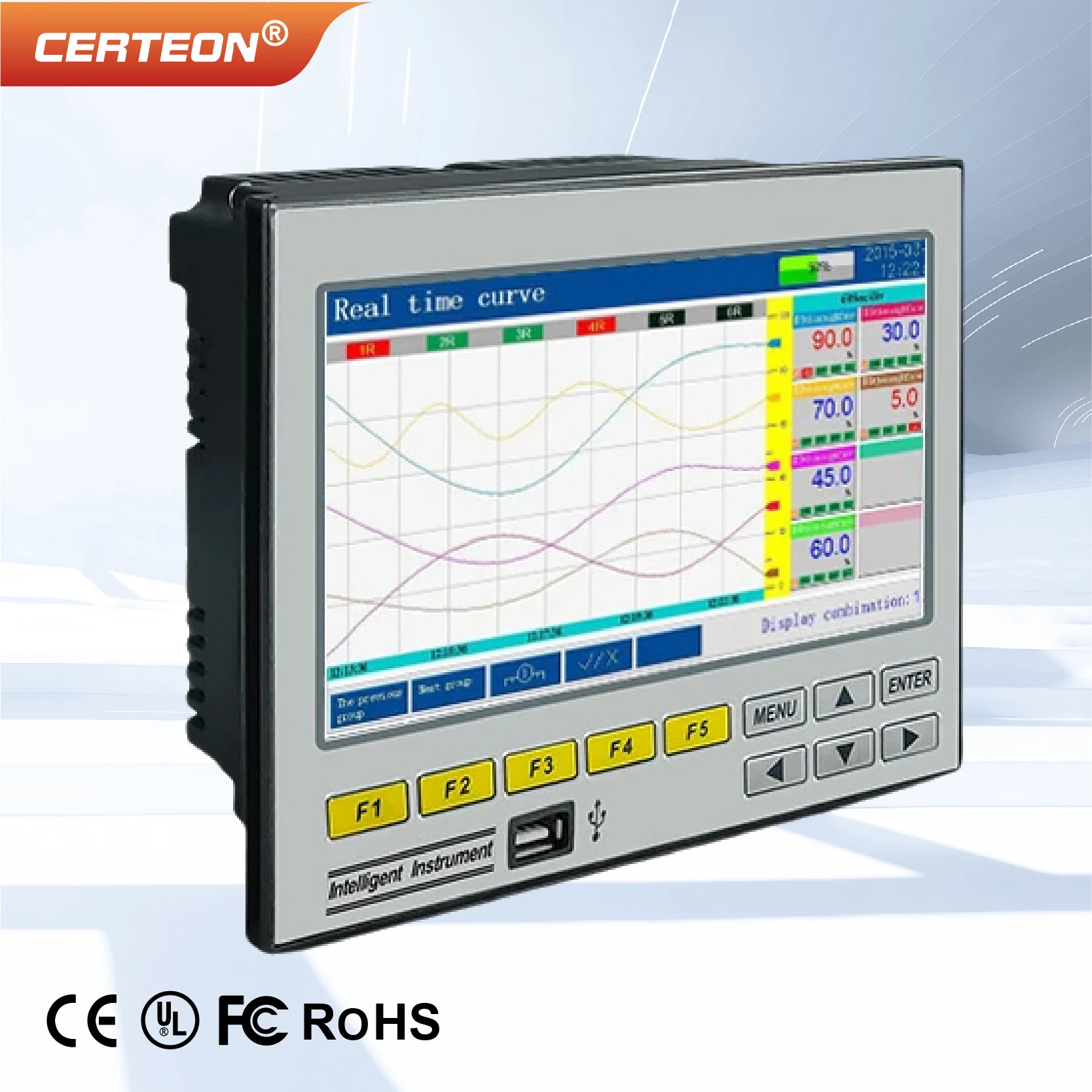 R7100 7 Inch Color Paperless Recorder RS485 1-16 Channel Universal Input Temperature Pressure Current Data Logger
R7100 7 Inch Color Paperless Recorder RS485 1-16 Channel Universal Input Temperature Pressure Current Data Logger