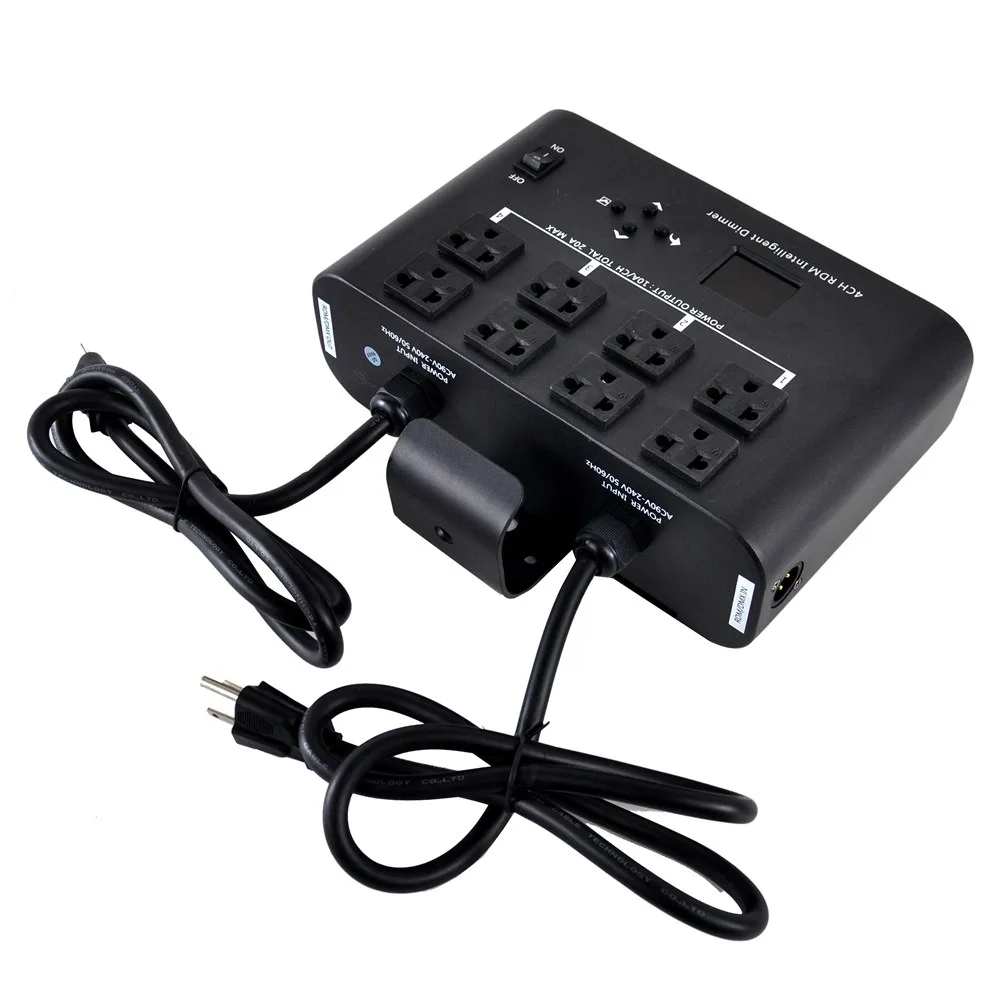 4-channels RDM dimming controller (American socket) wide voltage, stage lighting silicon box for halogen bulb LED light
4-channels RDM dimming controller (American socket) wide voltage, stage lighting silicon box for halogen bulb LED light