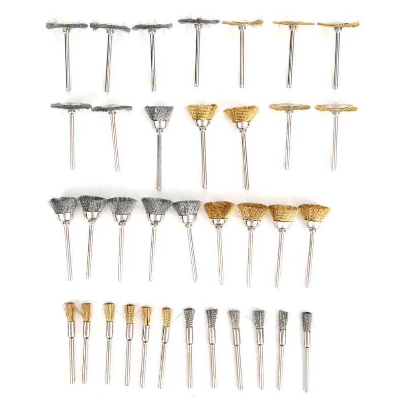 35Pcs Wire Brush Polishing Wheel Brass Steel Electric Grinding Rotating Tool Accessories
35Pcs Wire Brush Polishing Wheel Brass Steel Electric Grinding Rotating Tool Accessories