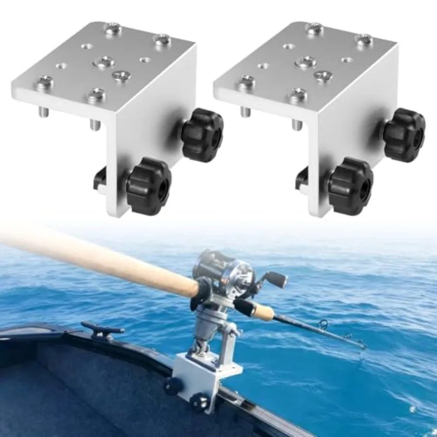 Universal 90 Degree Boat Gunnel Track System Bracket 2-Pack Quick-Release Base for Mounting Fishing Rod Holders Downriggers Fis
Universal 90 Degree Boat Gunnel Track System Bracket 2-Pack Quick-Release Base for Mounting Fishing Rod Holders Downriggers Fis