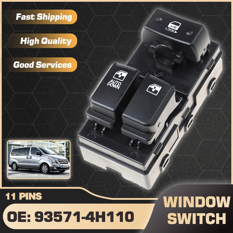 Power Master электрический переключатель окна, кнопка подъема для Hyundai Starex H-1 H1 H300 i800 Grand Starex 2007-2016 93571-4H110 11 контактов
Power Master электрический переключатель окна, кнопка подъема для Hyundai Starex H-1 H1 H300 i800 Grand Starex 2007-2016 93571-4H110 11 контактов