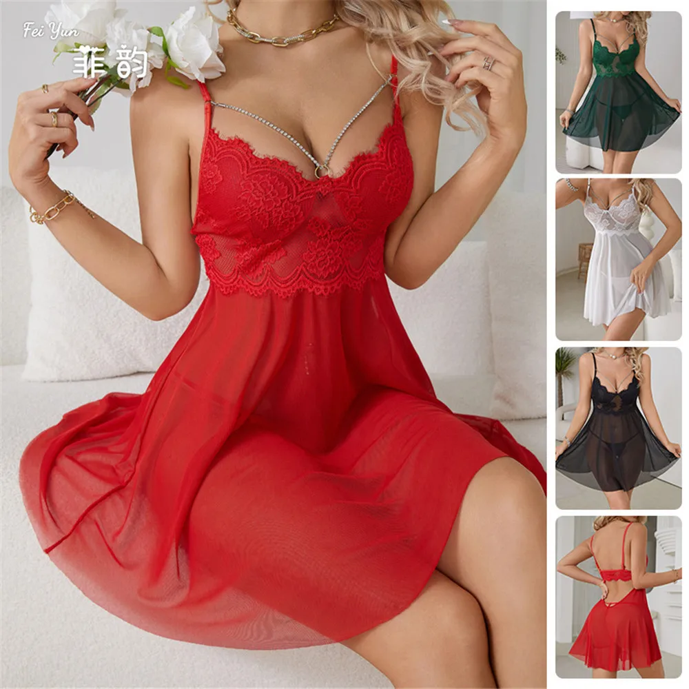 Short Sexy Deep V Women's Nightgown Mesh Dress Night Sleepwear Suspender Chiffon Homewear
Short Sexy Deep V Women's Nightgown Mesh Dress Night Sleepwear Suspender Chiffon Homewear
