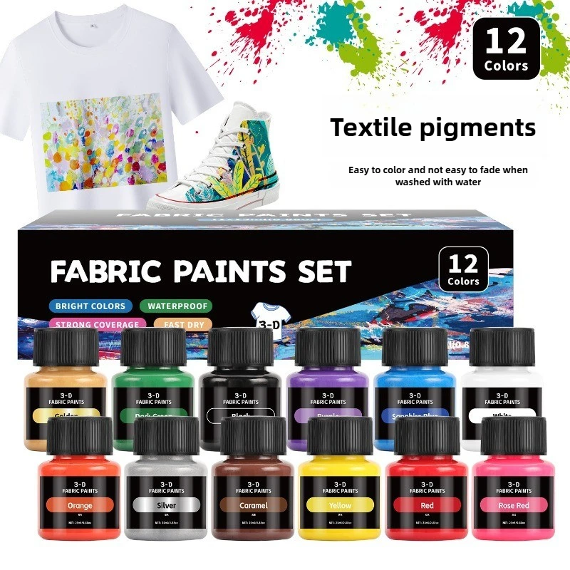 12 color 25ml textile pigment set, handmade DIY glass graffiti painting, watercolor watercolor powder, acrylic pigment
12 color 25ml textile pigment set, handmade DIY glass graffiti painting, watercolor watercolor powder, acrylic pigment