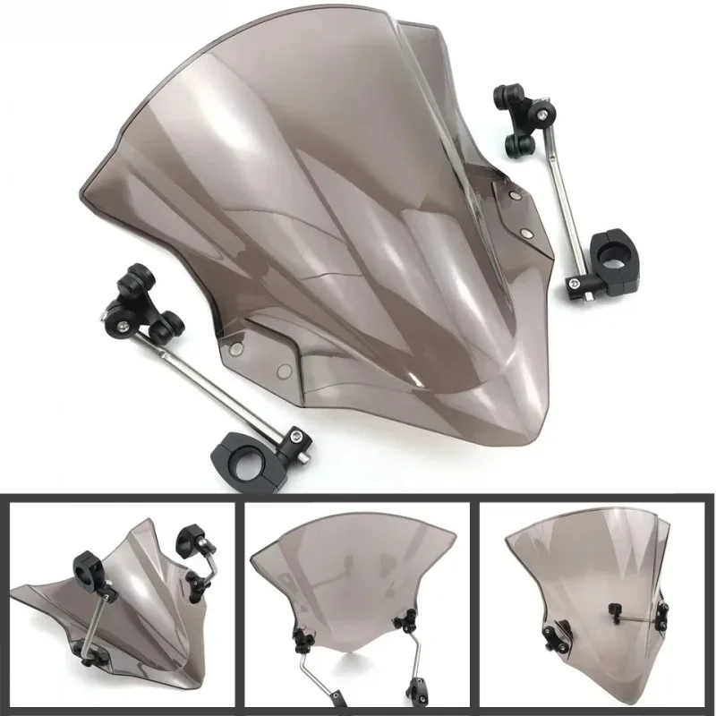 Motorcycle windshield with adjustable bracket suitable for Kawasaki Z1000 Z800 Z250 Z300 Z750 Z750R ER4N ER6N ER6F ER 6N 6F
Motorcycle windshield with adjustable bracket suitable for Kawasaki Z1000 Z800 Z250 Z300 Z750 Z750R ER4N ER6N ER6F ER 6N 6F