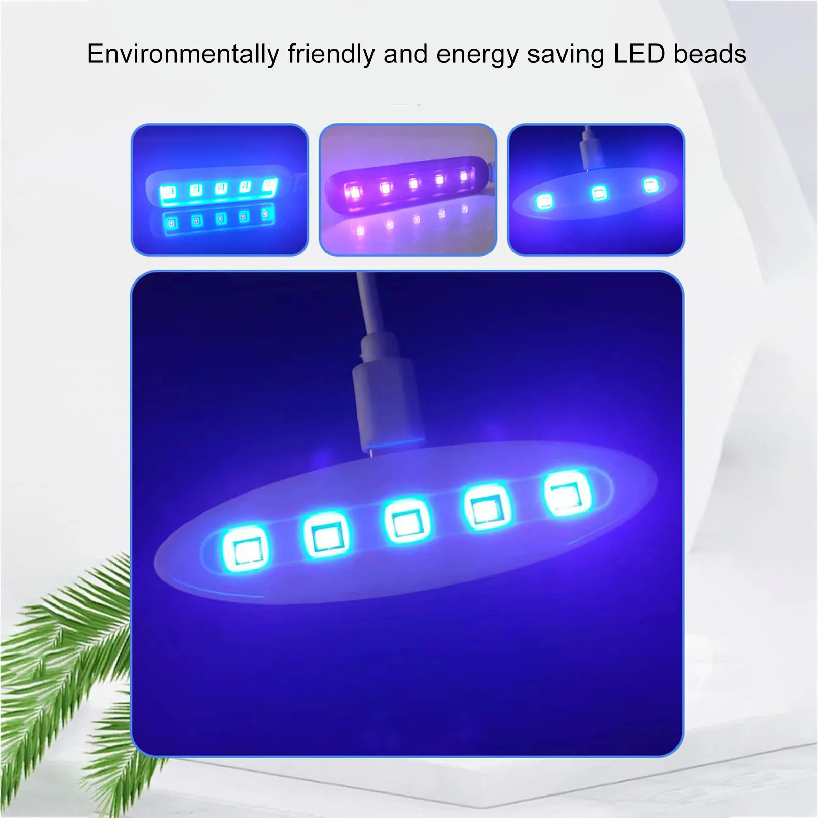 Набор из 5 УФ-ламп для полимеризации с 5 светодиодами, USB, мини, многофункциональные, для УФ-смолы и нейл-арта, 395 нм
Набор из 5 УФ-ламп для полимеризации с 5 светодиодами, USB, мини, многофункциональные, для УФ-смолы и нейл-арта, 395 нм