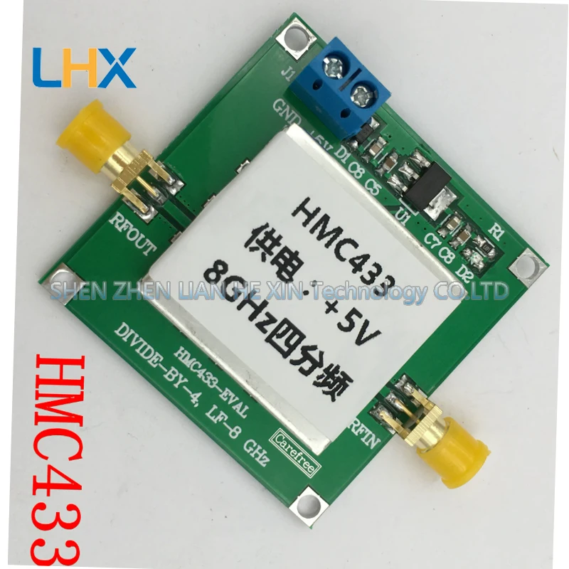 HMC433 Microwave Frequency Divider Low Noise Module 4-division 8GHz
HMC433 Microwave Frequency Divider Low Noise Module 4-division 8GHz