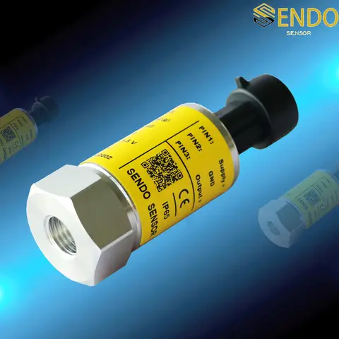 Refrigeration pressure sensor 1/4 SAE female flare with deflator 7/16 - 20 UNF internal 0.5 4.5v 1 5V 0 5V 10bar 150 psi 15 psig