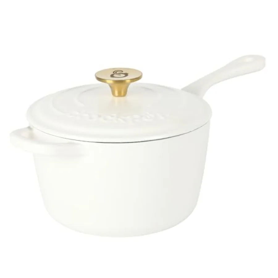 3-Quart European Enameled Cast Iron Saucepan with Lid Durable Oven Safe Cookware
3-Quart European Enameled Cast Iron Saucepan with Lid Durable Oven Safe Cookware