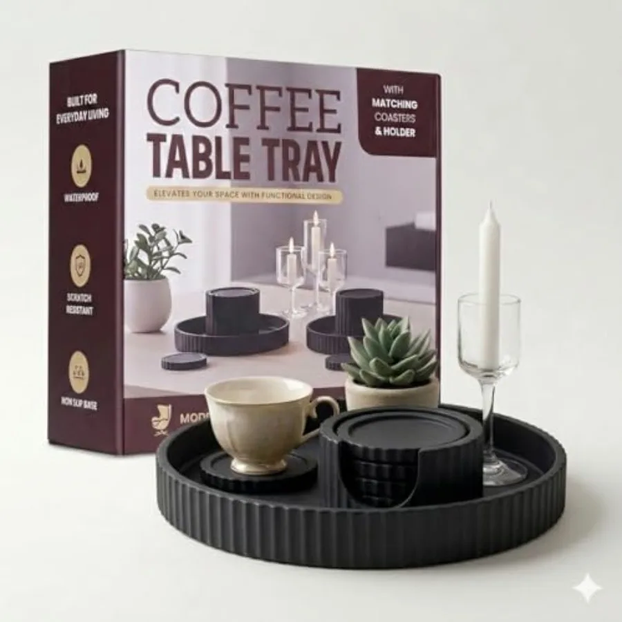 Decorative Coffee Table Ottoman Tray with Coasters Modern Neutral Home Decor Accent Console Table Decor Kitchen Table Centrepie
Decorative Coffee Table Ottoman Tray with Coasters Modern Neutral Home Decor Accent Console Table Decor Kitchen Table Centrepie