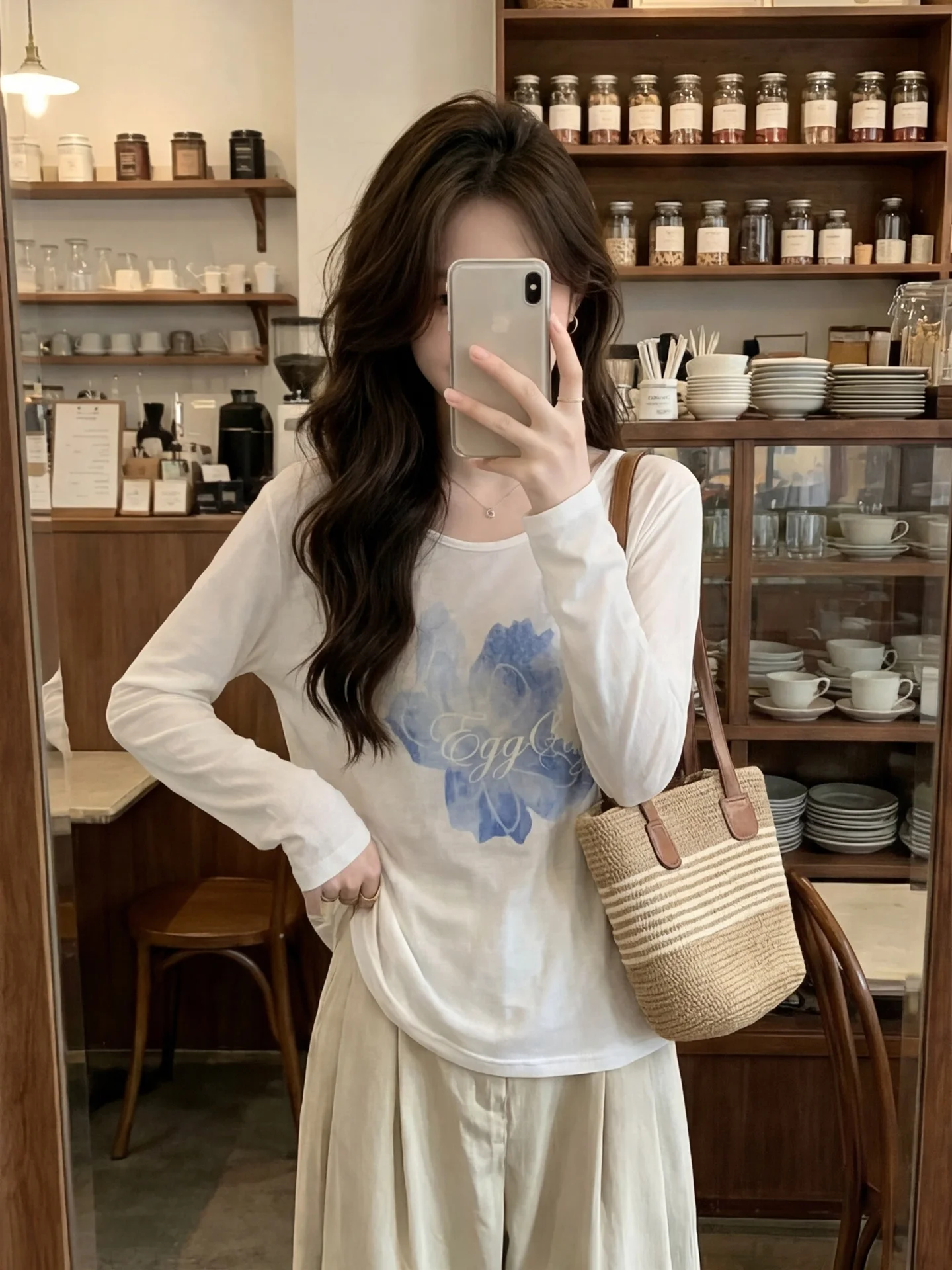 Sweet Anti-Aging Summer Print Thin Long Sleeve T-Shirt Set Women's Daily Loose Fit UV Protection Shoulder Baring Two-Piece Suit
Sweet Anti-Aging Summer Print Thin Long Sleeve T-Shirt Set Women's Daily Loose Fit UV Protection Shoulder Baring Two-Piece Suit