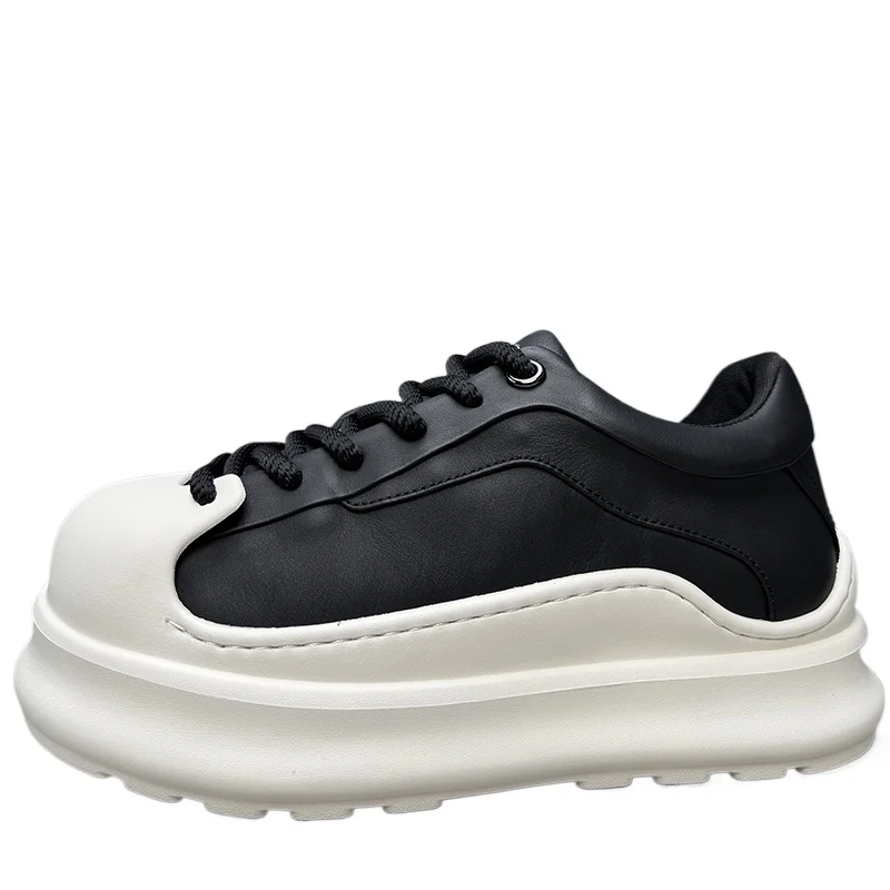 European/American Original Wide Version Casual Shoes Men's Genuine Leather Thick Soled Bread Shoes Height Increasing Board Shoes
European/American Original Wide Version Casual Shoes Men's Genuine Leather Thick Soled Bread Shoes Height Increasing Board Shoes