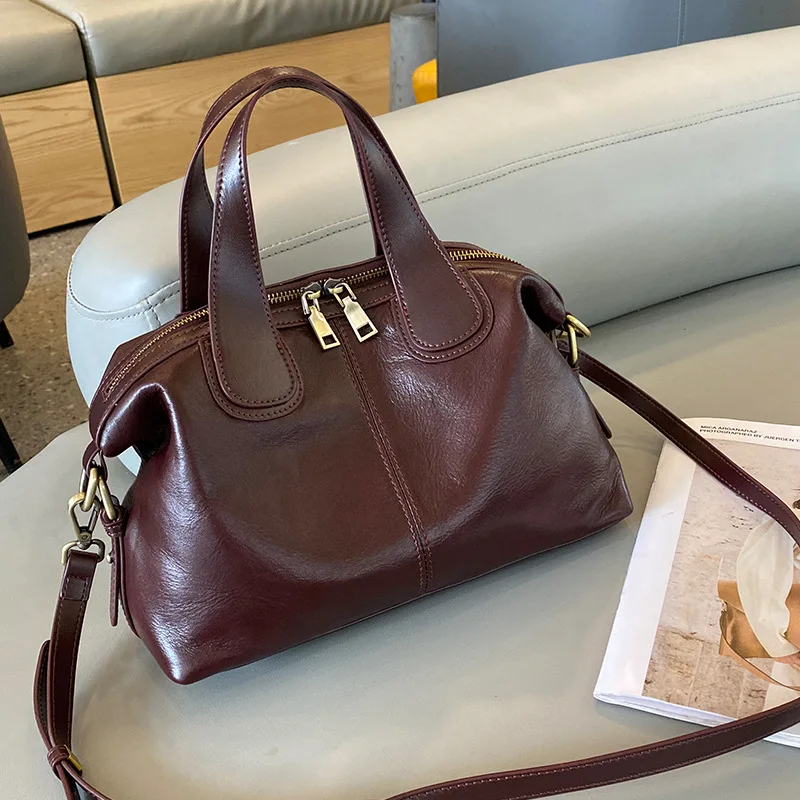 Casual Genuine Leather Handbag Woman 2025 New Fashion Ladies Tote Bag Real Cowhide Shoulder or Crossbody Bag
Casual Genuine Leather Handbag Woman 2025 New Fashion Ladies Tote Bag Real Cowhide Shoulder or Crossbody Bag