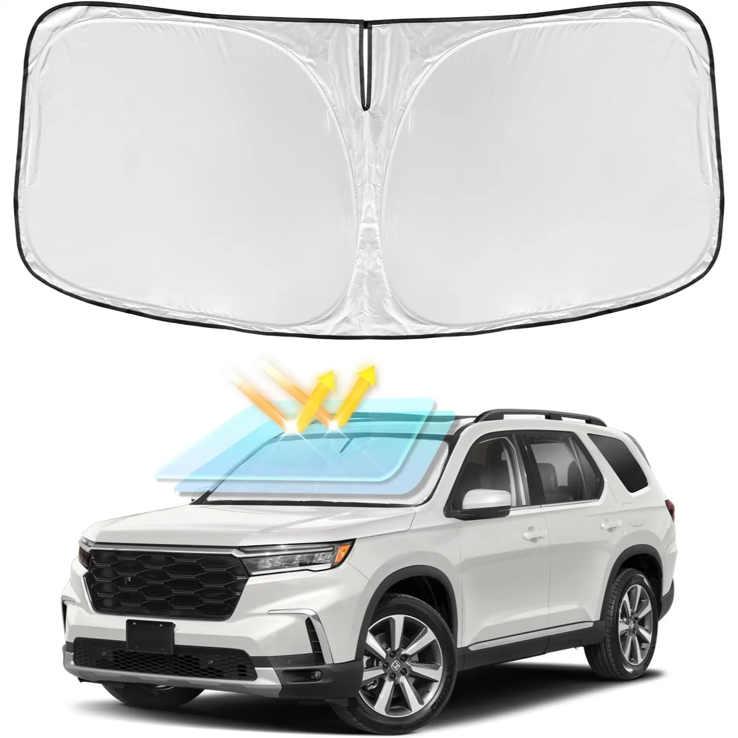 Sun Shade for Honda Pilot 2016-2025 2026 Windshield Cover, 4-Layers UV Protection Foldable Sun Visor
Sun Shade for Honda Pilot 2016-2025 2026 Windshield Cover, 4-Layers UV Protection Foldable Sun Visor