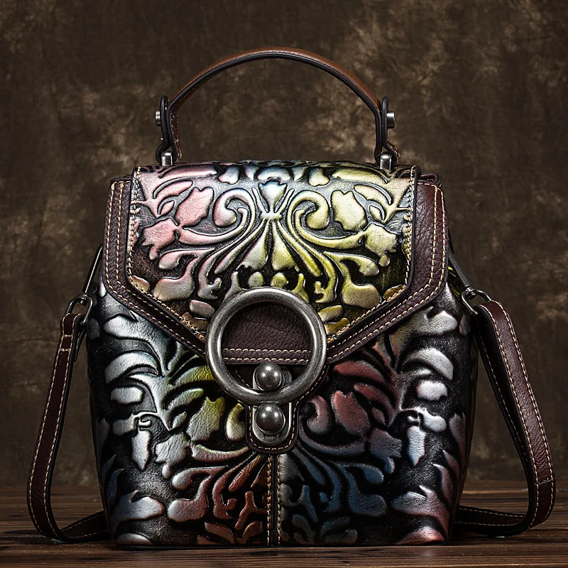 Embossed Genuine Leather Backpack Knapsack Cross body Bags Female Small Daypack Retro Women Shoulder Bag Design Rucksack
Embossed Genuine Leather Backpack Knapsack Cross body Bags Female Small Daypack Retro Women Shoulder Bag Design Rucksack