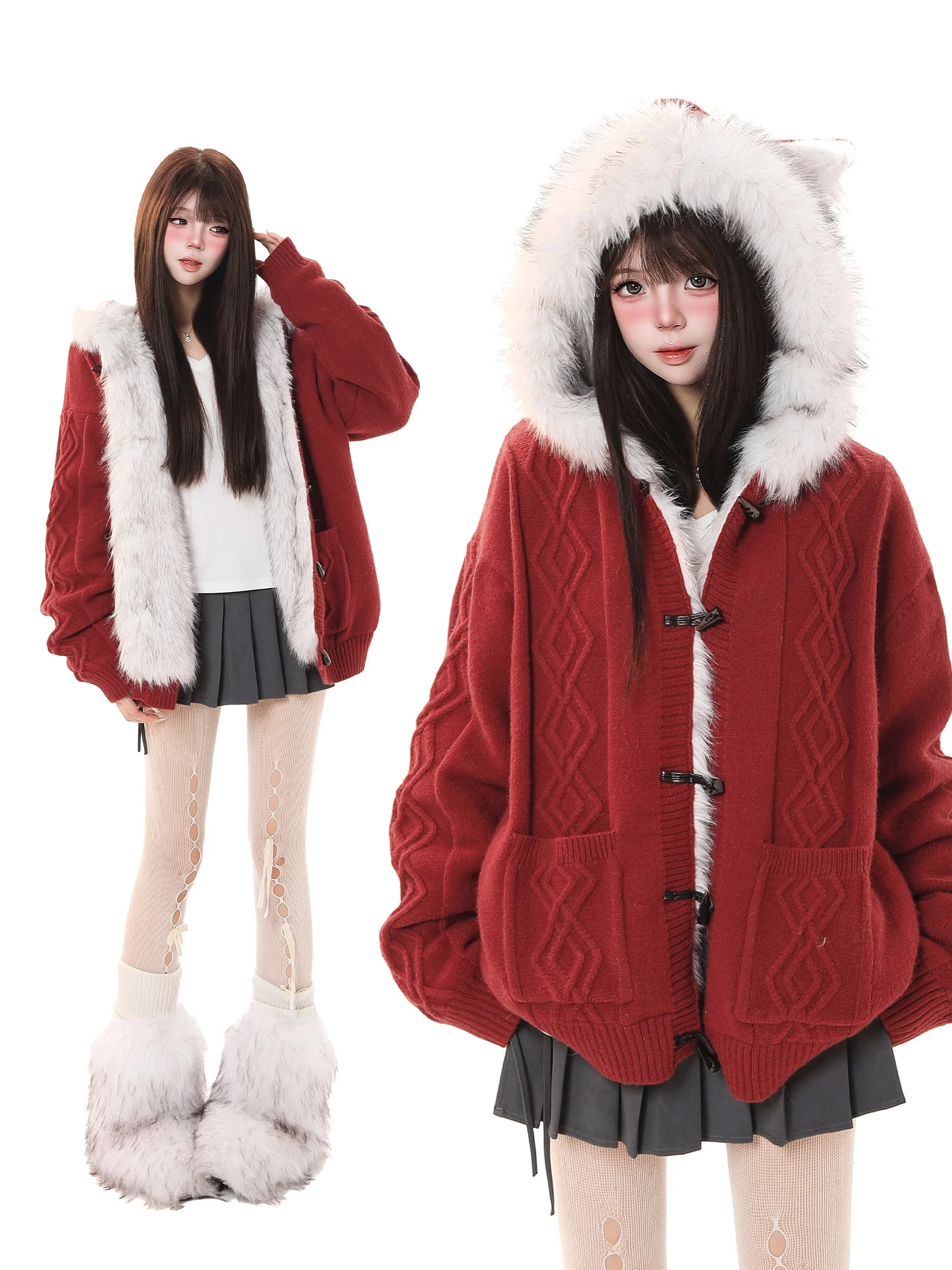 Красный пушистый вязаный свитер с капюшоном для женщин, свободный теплый свитер крупной вязки, осенне-зимний, эксклюзивно онлайн
Красный пушистый вязаный свитер с капюшоном для женщин, свободный теплый свитер крупной вязки, осенне-зимний, эксклюзивно онлайн