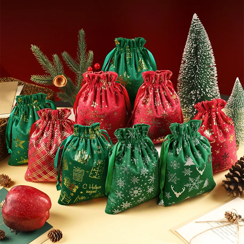 10PCS Christmas Velvet Drawstring Gift Bag
10PCS Christmas Velvet Drawstring Gift Bag