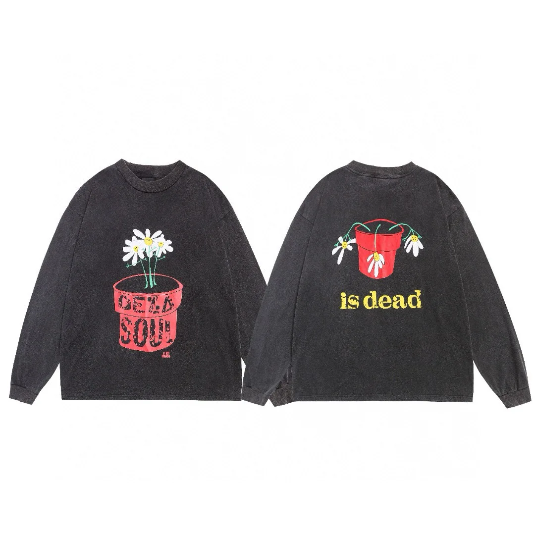 Sainichael Vintage Suower Print Waed Loose Long Sve T-irt High Street American Sle Casual Cotton Polyester Sweats...
Sainichael Vintage Suower Print Waed Loose Long Sve T-irt High Street American Sle Casual Cotton Polyester Sweats...