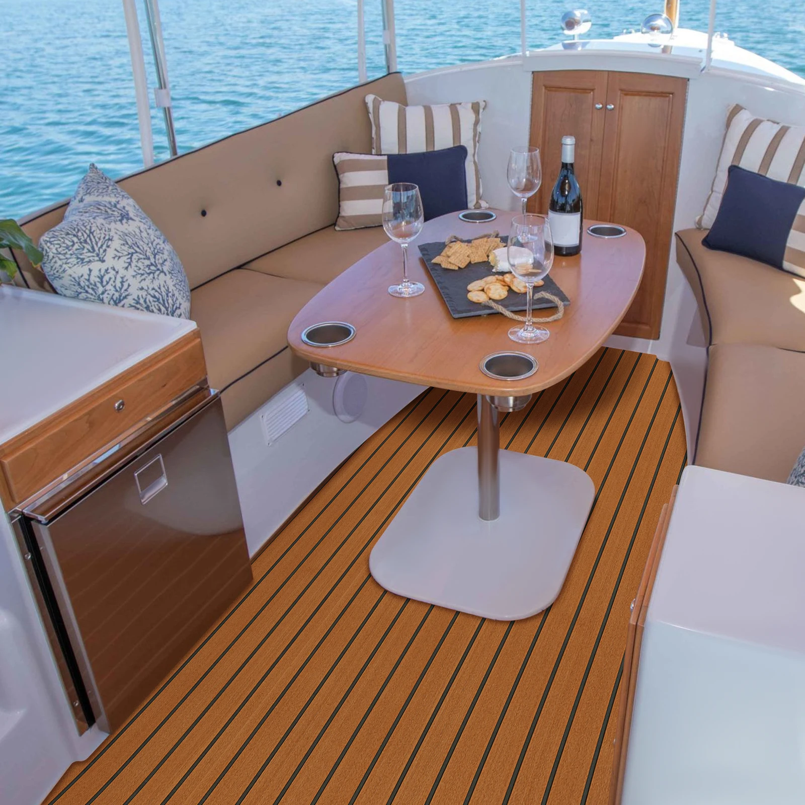 EVA Foam Marine Flooring Mat Non Slip RV Mat 240x90x0.6cm Waterproof for Boat Deck Camper Trailer Flooring Durable Brown Black
EVA Foam Marine Flooring Mat Non Slip RV Mat 240x90x0.6cm Waterproof for Boat Deck Camper Trailer Flooring Durable Brown Black