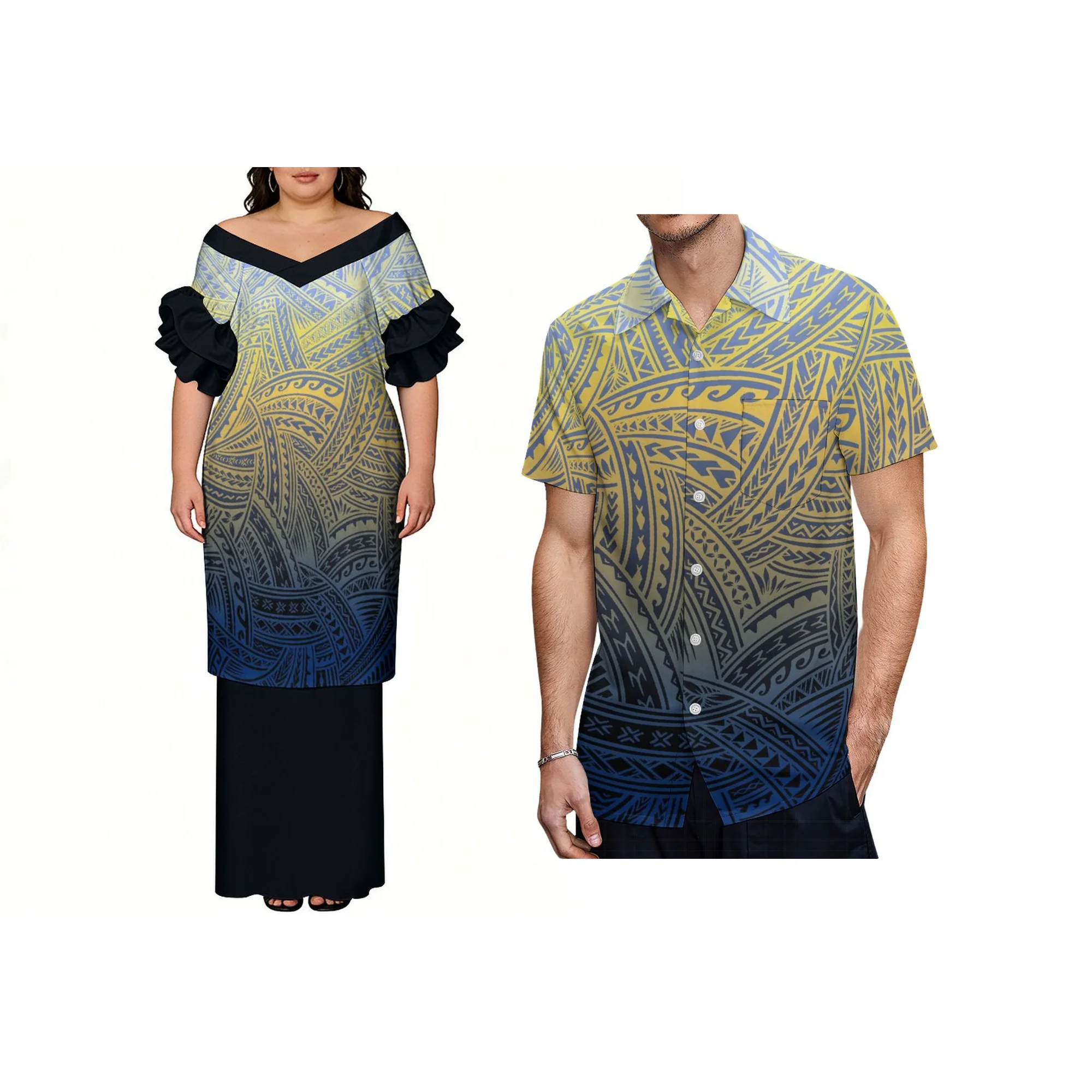 Factory Outlet Large Size Frill Short Sleeve Womens Dress Polynesian Hawaii Puletasi 2 Piece Good Quality Off the Shoulder Dress
Factory Outlet Large Size Frill Short Sleeve Womens Dress Polynesian Hawaii Puletasi 2 Piece Good Quality Off the Shoulder Dress
