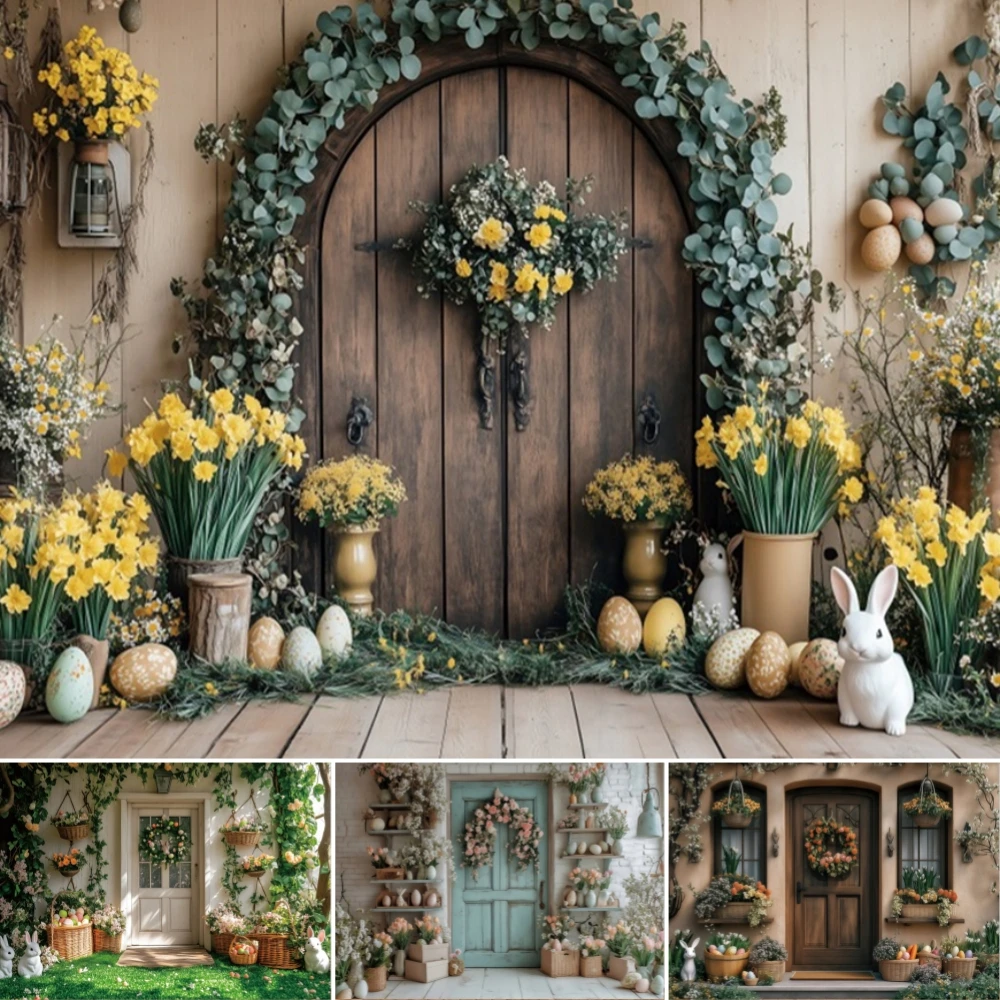 Spring Easter Wooden Door Background Decor Rustic Floor Rabbit Eggs Floral for Kids Family Portrait Studio Photography Backdrop
Spring Easter Wooden Door Background Decor Rustic Floor Rabbit Eggs Floral for Kids Family Portrait Studio Photography Backdrop