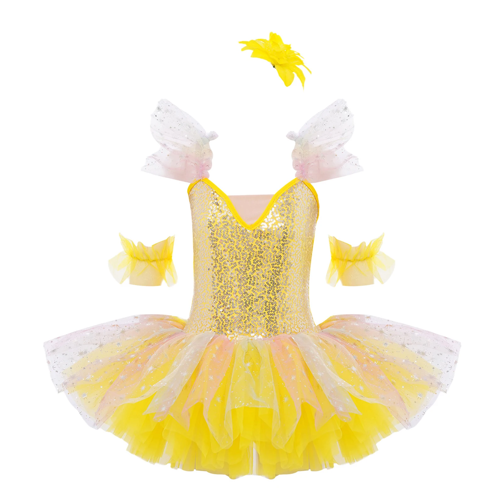 Children Girl Princess Party Dress Sequins Ballet Tutu Dress Ruffled Sleeves Tulle Vestido Party Dance Stage Performance Costume
Children Girl Princess Party Dress Sequins Ballet Tutu Dress Ruffled Sleeves Tulle Vestido Party Dance Stage Performance Costume