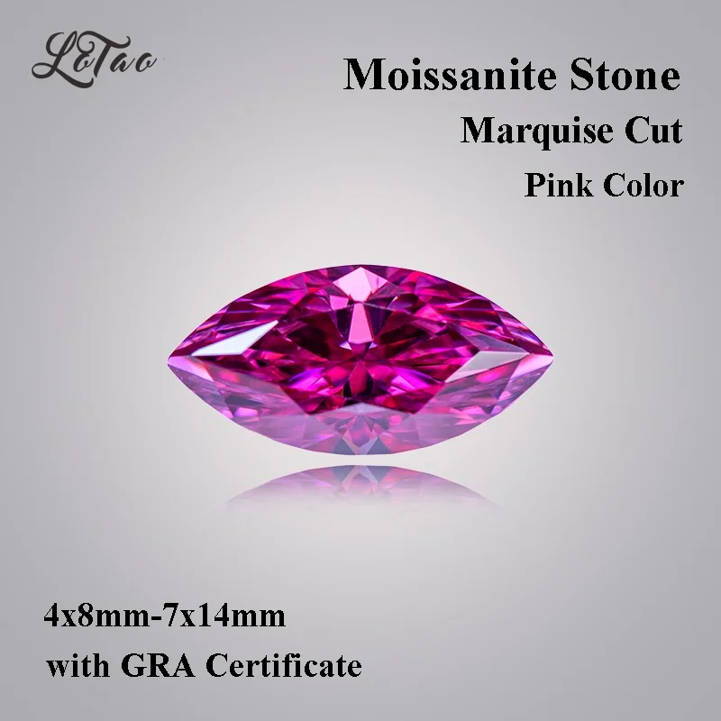 Moissanite Stone Marquise Cut Pink Color Gemstone Lab Grown Diamond Charms for Woman Jewelry Making with GRA Certificate
Moissanite Stone Marquise Cut Pink Color Gemstone Lab Grown Diamond Charms for Woman Jewelry Making with GRA Certificate