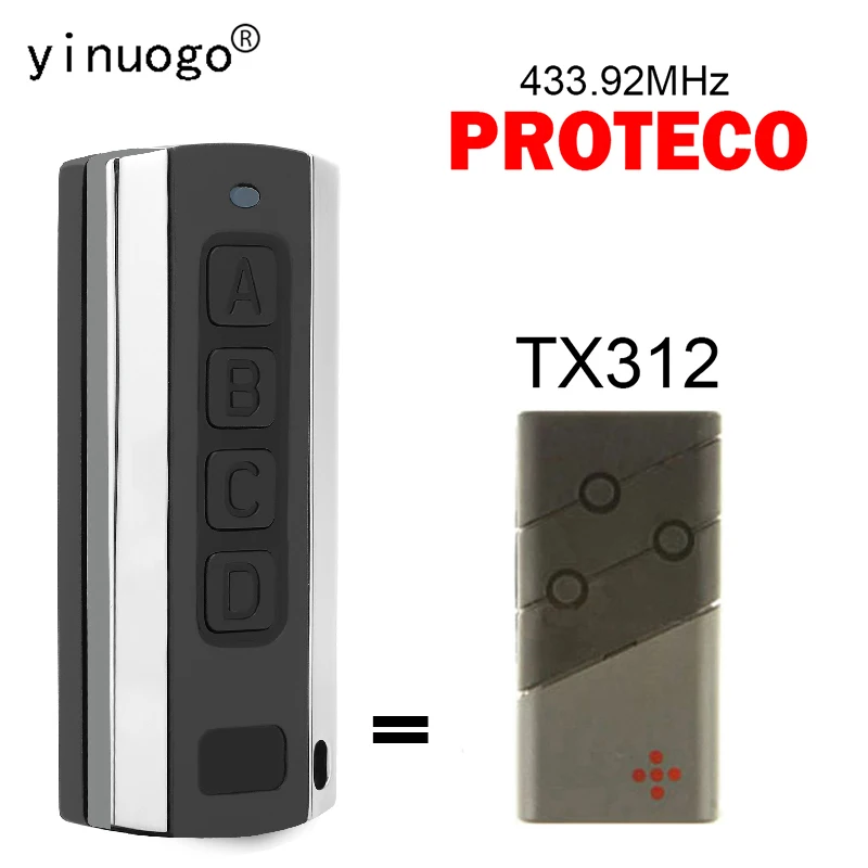 Для PROTECO TX312 Клон пульта дистанционного управления гаражными воротами 433,92 МГц Копия управления электрическими воротами
Для PROTECO TX312 Клон пульта дистанционного управления гаражными воротами 433,92 МГц Копия управления электрическими воротами