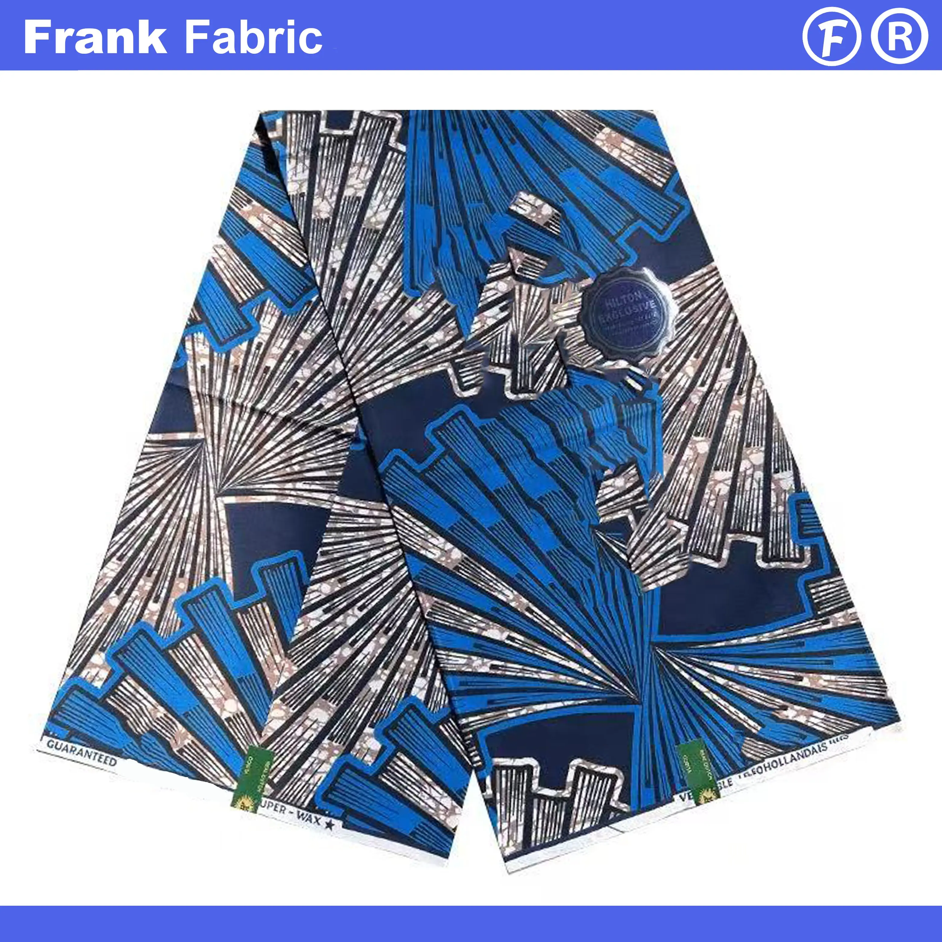 Новая африканская ткань с восковым принтом, 6 ярдов, настоящая мягкая 100% хлопок, Анкара, голландская ткань в стиле батик для церковного хора, униформы, шитье FF2507.055 
Новая африканская ткань с восковым принтом, 6 ярдов, настоящая мягкая 100% хлопок, Анкара, голландская ткань в стиле батик для церковного хора, униформы, шитье FF2507.055