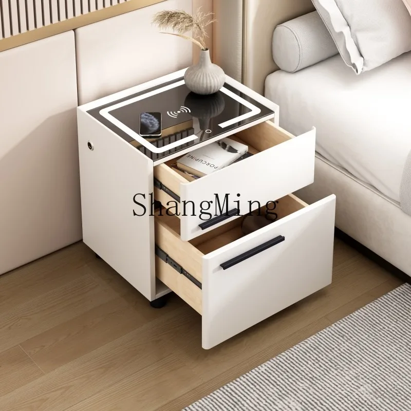 ZHB smart bedside table safe integrated simple modern wireless charging fingerprint lock solid wood bedroom bedside table safe
ZHB smart bedside table safe integrated simple modern wireless charging fingerprint lock solid wood bedroom bedside table safe