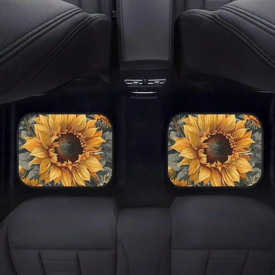 Sunflower Print Car Floor Mats Set Of 4 Non-Slip Universal For Front And Rear Seats
Sunflower Print Car Floor Mats Set Of 4 Non-Slip Universal For Front And Rear Seats